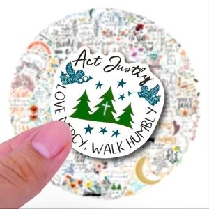 Set of beautiful sticker with scriptures